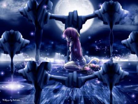 seule au clair de la lune